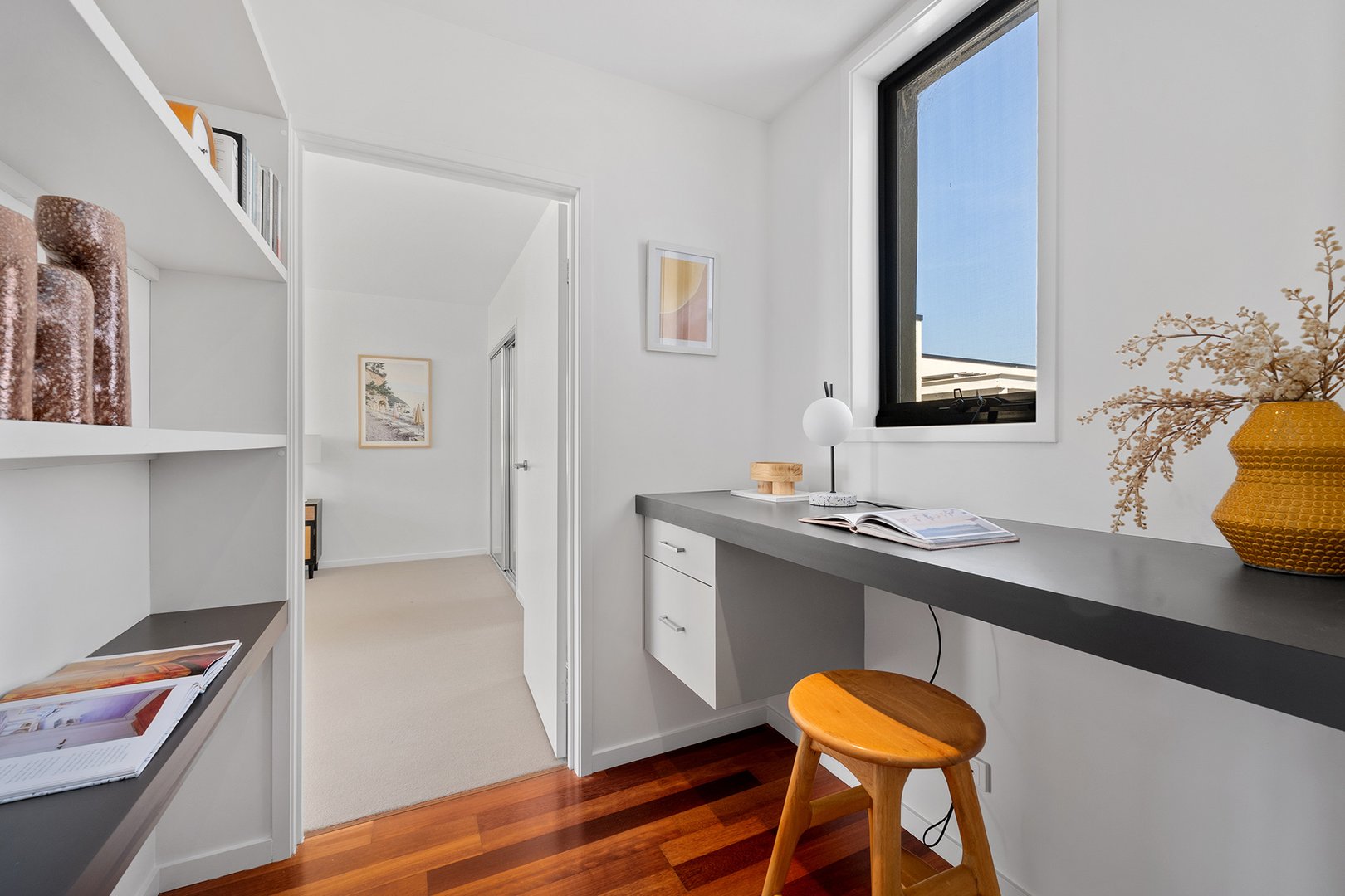 Walk-through study beside the main bedroom